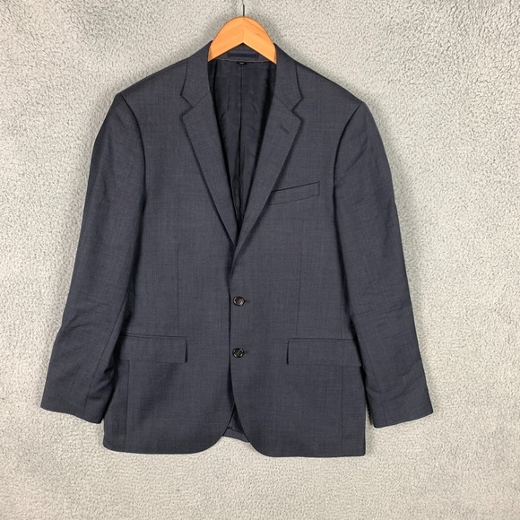 J.Crew Ludlow Blazer Suit Jacket Mens 40R Blue/Gray Slim-Fit Italian Wool